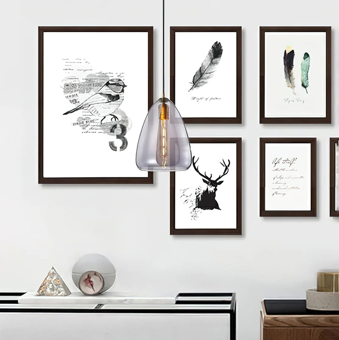 Zeitgenössische skandinavische Kegel-Metall-Glas-Pendelleuchte mit 1 Licht für das Esszimmer 