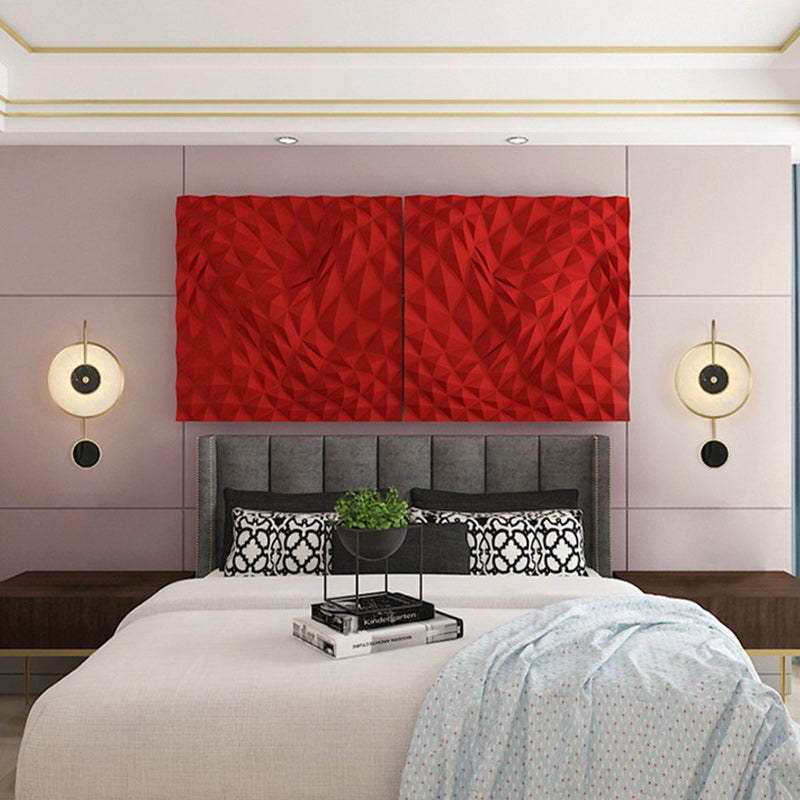 Moderne Mid-Century Runde Eisen Kupfer Marmor LED Wandleuchte für das Schlafzimmer 
