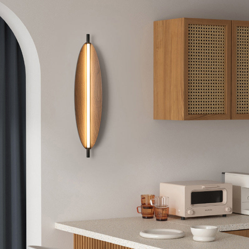 Moderne Mid-Century ovale PC Eisen LED-Wandleuchte für das Wohnzimmer 