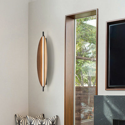 Modern Mid-Century Oval PC Iron LED Wall Sconce Lamp For Living Room