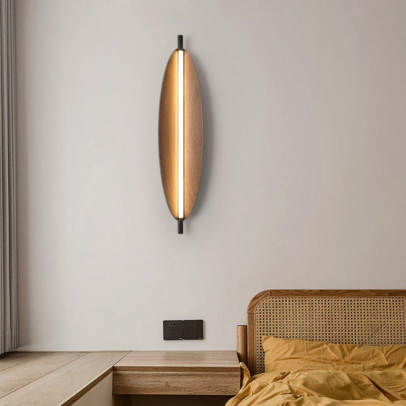 Moderne Mid-Century ovale PC Eisen LED-Wandleuchte für das Wohnzimmer 