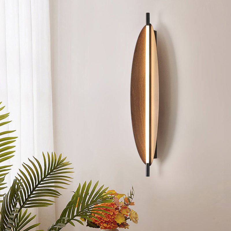 Modern Mid-Century Oval PC Iron LED Wall Sconce Lamp For Living Room