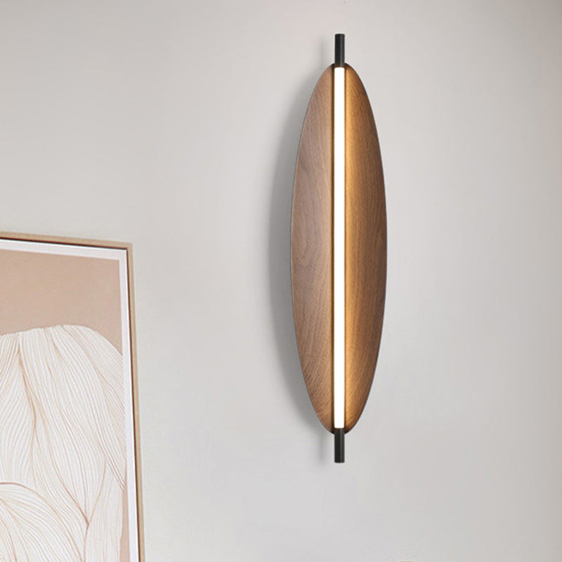 Moderne Mid-Century ovale PC Eisen LED-Wandleuchte für das Wohnzimmer 