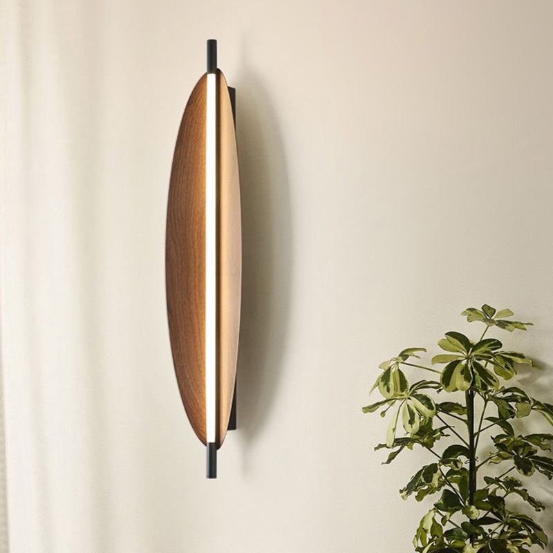 Moderne Mid-Century ovale PC Eisen LED-Wandleuchte für das Wohnzimmer 