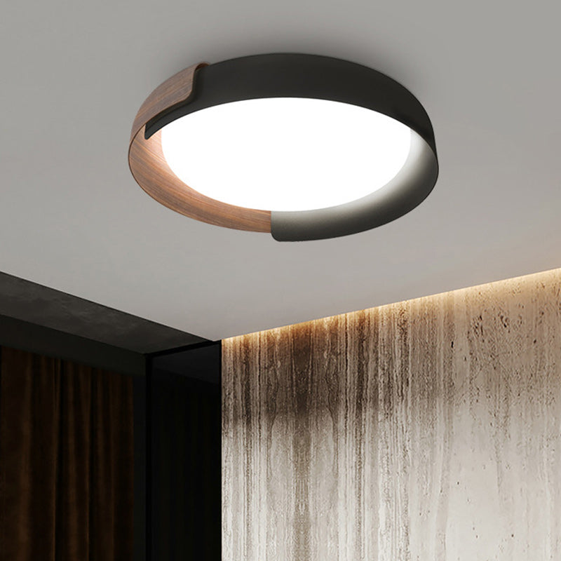 Lustre LED encastré en acrylique à dôme rond minimaliste moderne pour chambre à coucher 