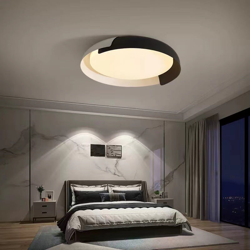 Lustre LED encastré en acrylique à dôme rond minimaliste moderne pour chambre à coucher 