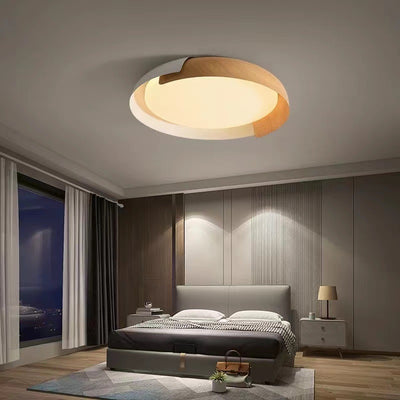 Lustre LED encastré en acrylique à dôme rond minimaliste moderne pour chambre à coucher 