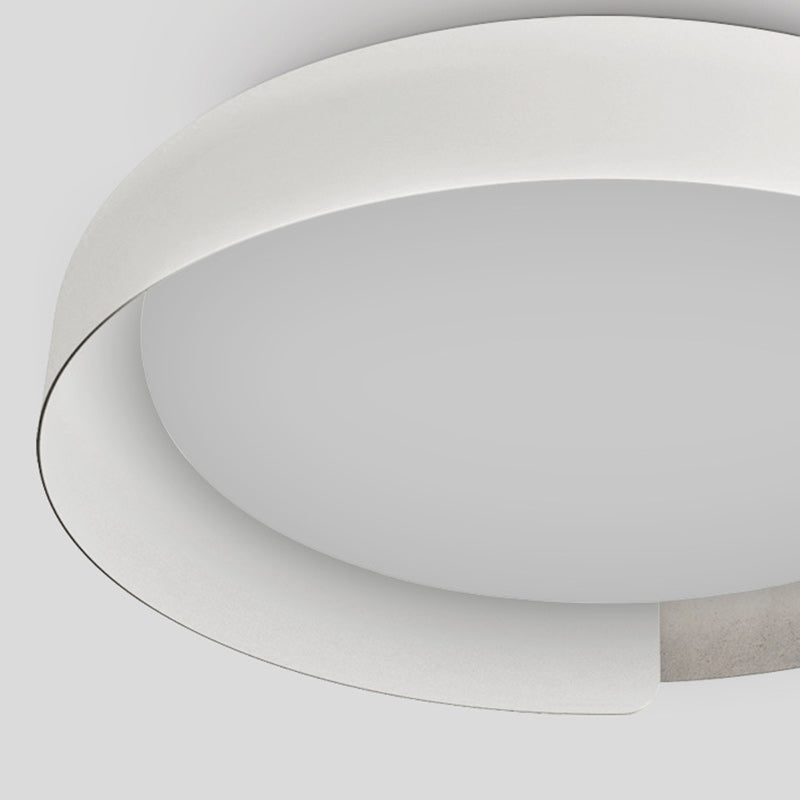 Lustre LED encastré en acrylique à dôme rond minimaliste moderne pour chambre à coucher 