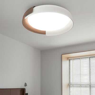 Lustre LED encastré en acrylique à dôme rond minimaliste moderne pour chambre à coucher 