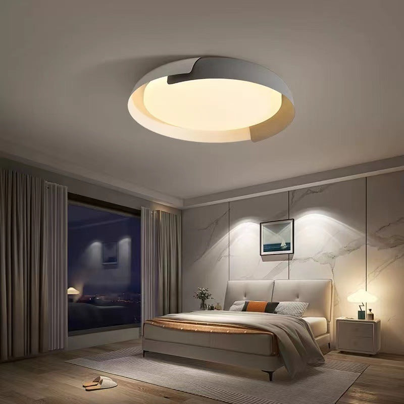 Lustre LED encastré en acrylique à dôme rond minimaliste moderne pour chambre à coucher 