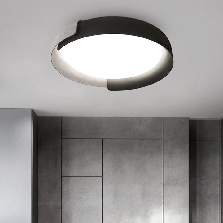 Lustre LED encastré en acrylique à dôme rond minimaliste moderne pour chambre à coucher 