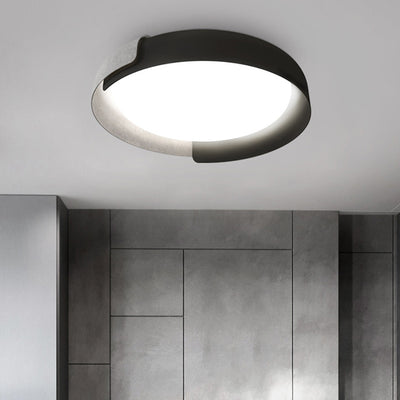 Lustre LED encastré en acrylique à dôme rond minimaliste moderne pour chambre à coucher 