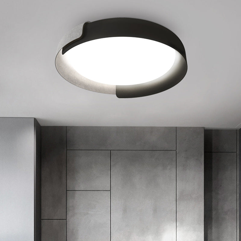 Lustre LED encastré en acrylique à dôme rond minimaliste moderne pour chambre à coucher 