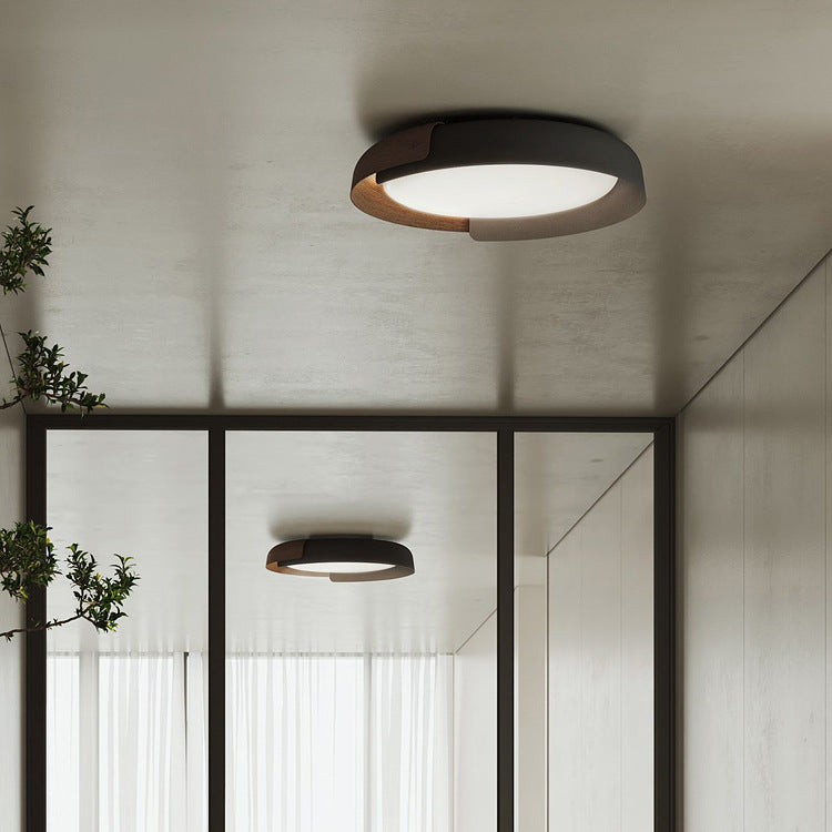 Lustre LED encastré en acrylique à dôme rond minimaliste moderne pour chambre à coucher 