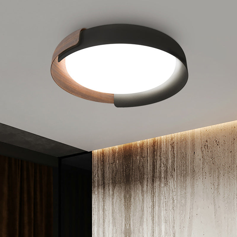 Lustre LED encastré en acrylique à dôme rond minimaliste moderne pour chambre à coucher 