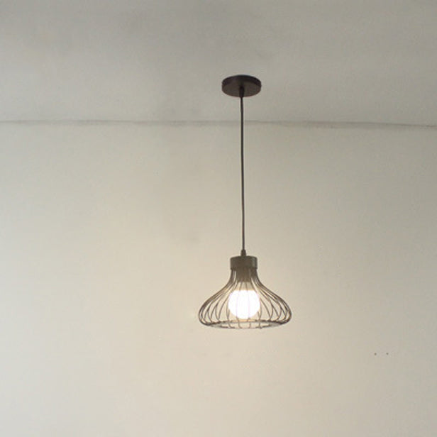 Lustre Contemporain Industriel en Cône Rond en Fer 1/3 Lumière pour Salle à Manger 