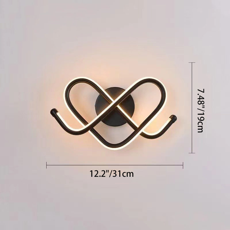 Applique murale LED en fer, aluminium et silicone créative contemporaine pour chambre 