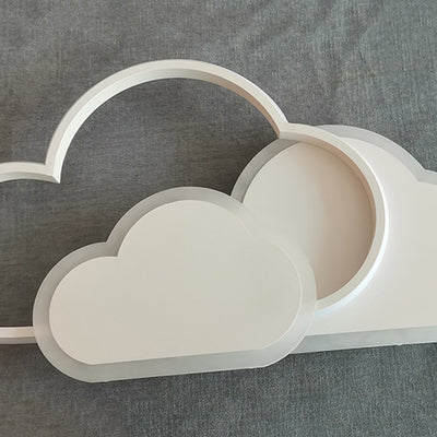 Contemporary Creative Kids Cartoon Clouds Combination Aluminum Acrylic LED Flush Mount Ceiling Light For Bedroom