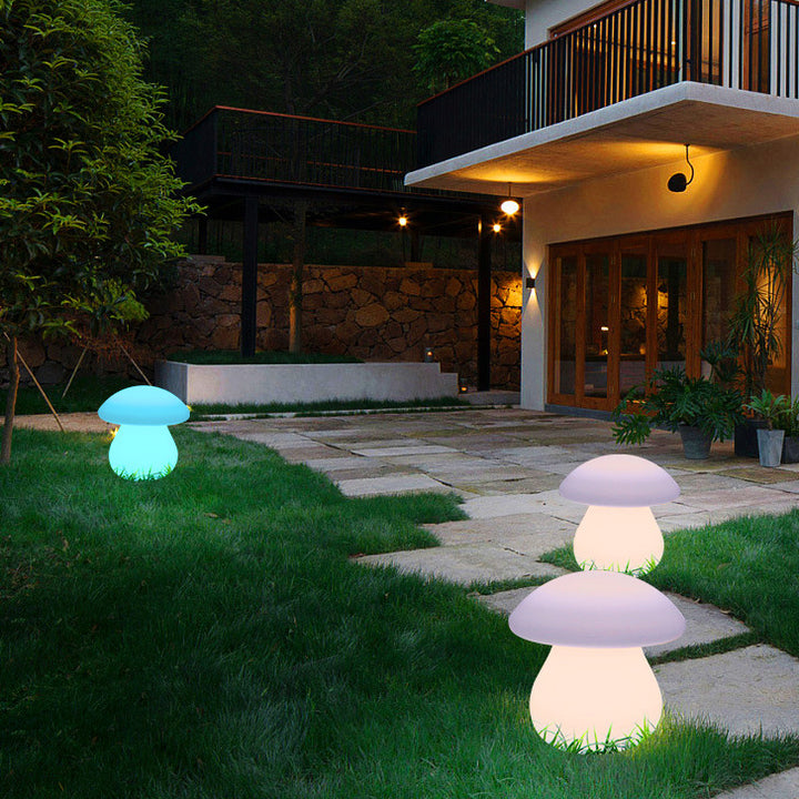 Zeitgenössische kreative solarbetriebene wasserdichte Pilzform PE LED Außenleuchte für die Terrasse 
