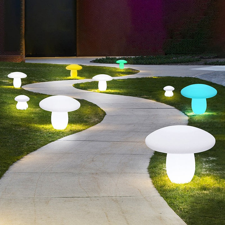 Zeitgenössische kreative solarbetriebene wasserdichte Pilzform PE LED Außenleuchte für die Terrasse 