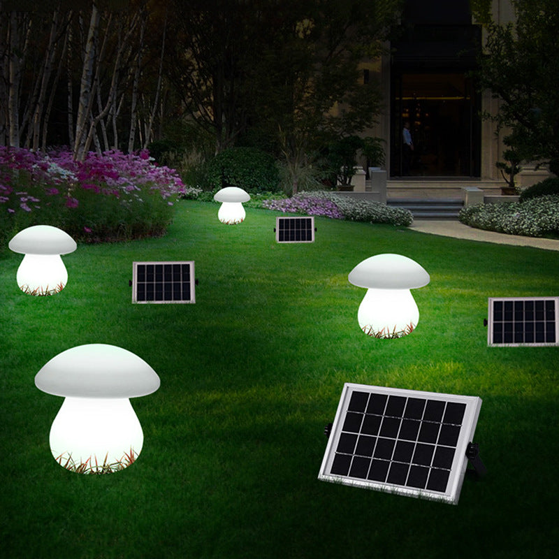 Zeitgenössische kreative solarbetriebene wasserdichte Pilzform PE LED Außenleuchte für die Terrasse 