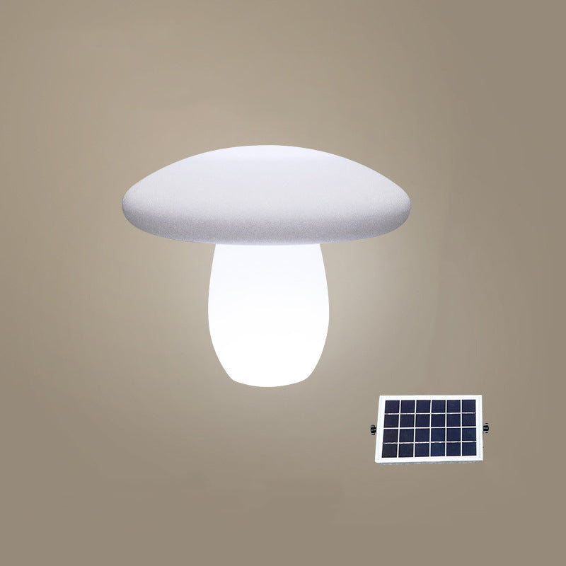 Zeitgenössische kreative solarbetriebene wasserdichte Pilzform PE LED Außenleuchte für die Terrasse 