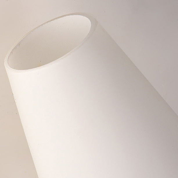 Zeitgenössische kreative Eistütenform Runde Kegel Holz Glas 1-Licht Wandleuchte für das Schlafzimmer 