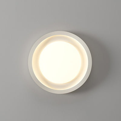 Modern Minimalist Irregular Round Iron Acrylic LED Flush Mount Ceiling Light For Bedroom