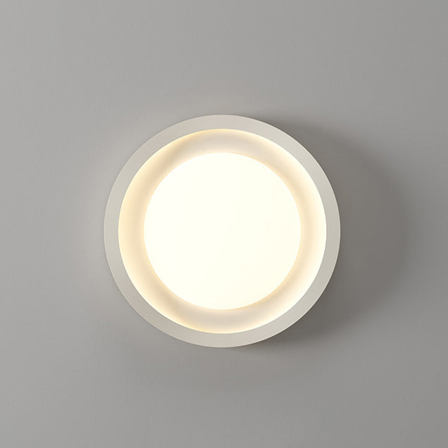 Modern Minimalist Irregular Round Iron Acrylic LED Flush Mount Ceiling Light For Bedroom