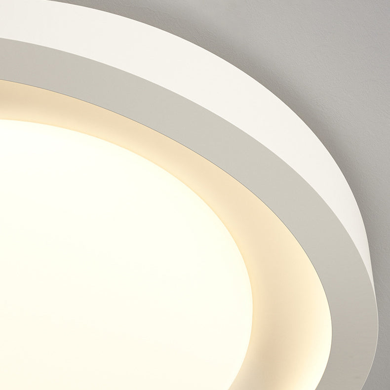 Modern Minimalist Irregular Round Iron Acrylic LED Flush Mount Ceiling Light For Bedroom