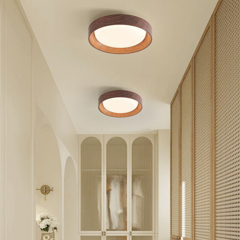 Modern Minimalist ABS PC Square Round LED Flush Mount Ceiling Light For Hallway