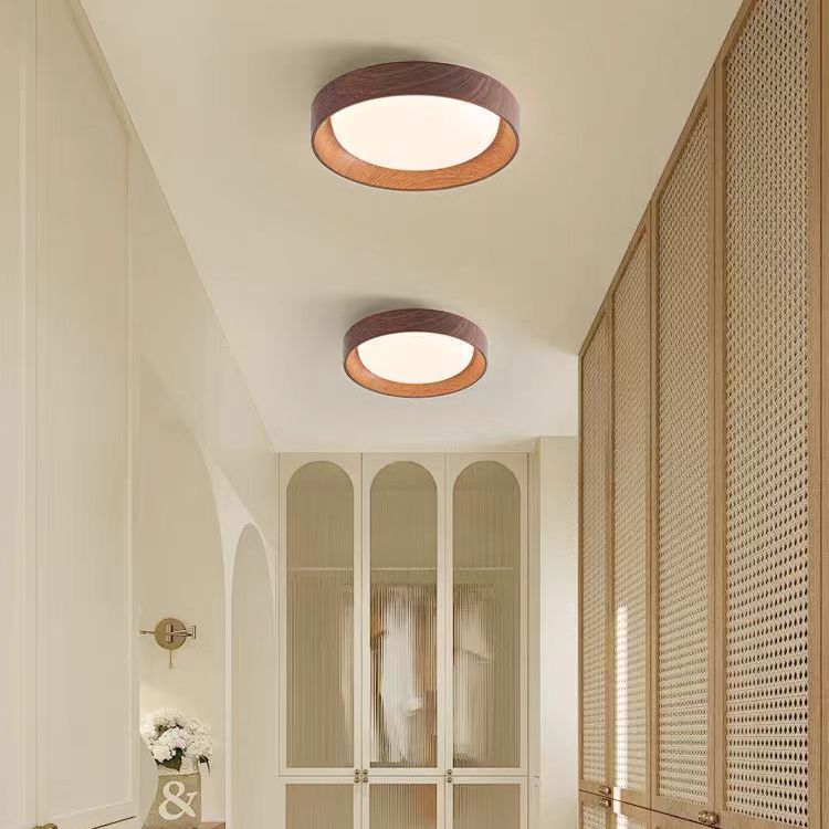 Modern Minimalist ABS PC Square Round LED Flush Mount Ceiling Light For Hallway