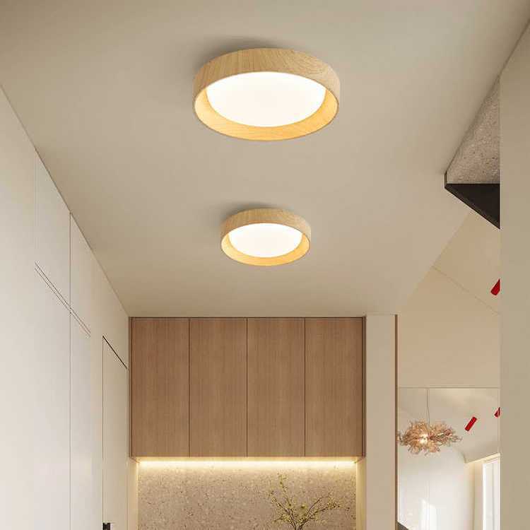 Modern Minimalist ABS PC Square Round LED Flush Mount Ceiling Light For Hallway