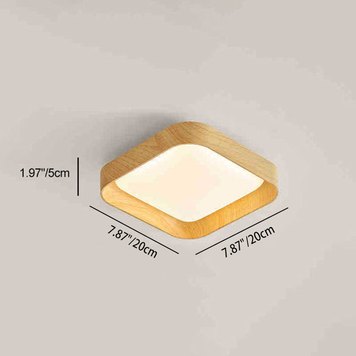 Modern Minimalist ABS PC Square Round LED Flush Mount Ceiling Light For Hallway