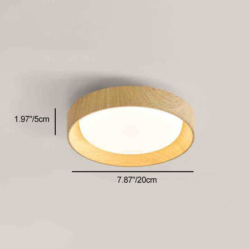 Modern Minimalist ABS PC Square Round LED Flush Mount Ceiling Light For Hallway