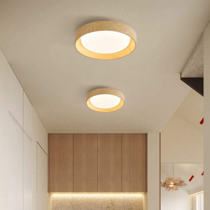 Modern Minimalist ABS PC Square Round LED Flush Mount Ceiling Light For Hallway