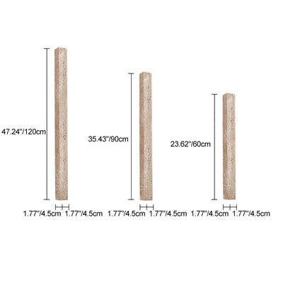 Modern Minimalist Rectangle Linear Yellow Travertine 2-Light Wall Sconce Lamp For Bedroom