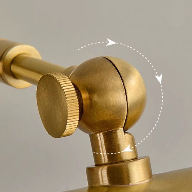 Applique Murale Moderne Minimaliste Cylindre Rond en Cuivre à 2 Lumières pour Salle de Bain 