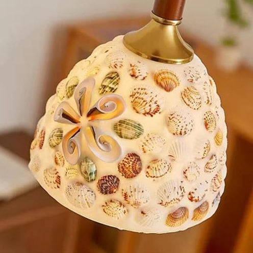 Lustre suspendu 1 lumière en verre ovale vintage traditionnel et fer solide en bois pour chambre à coucher 