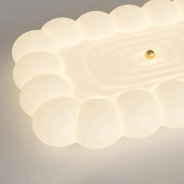 Plafonnier contemporain créatif rond en fer et plastique PE avec LED pour chambre à coucher 