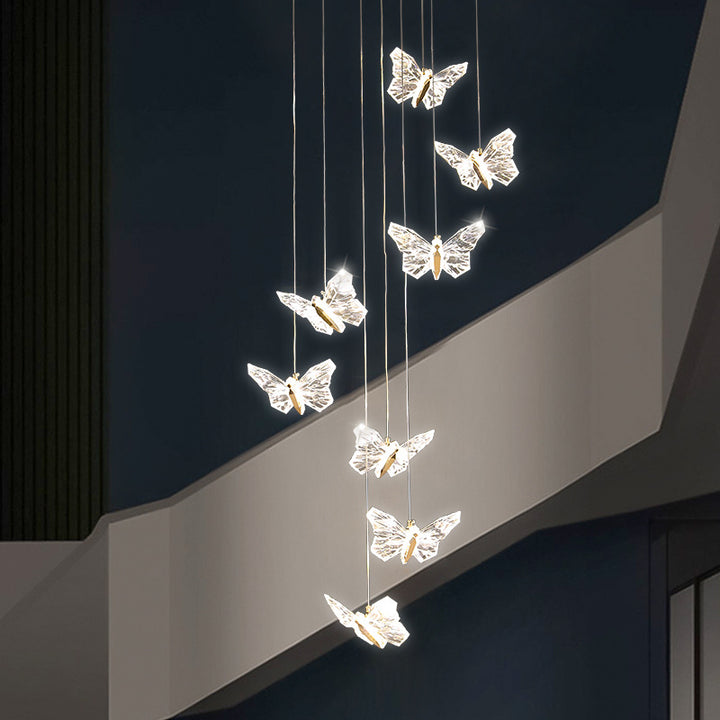 Lustre LED en acrylique en alliage de zinc rond et créatif contemporain pour chambre 