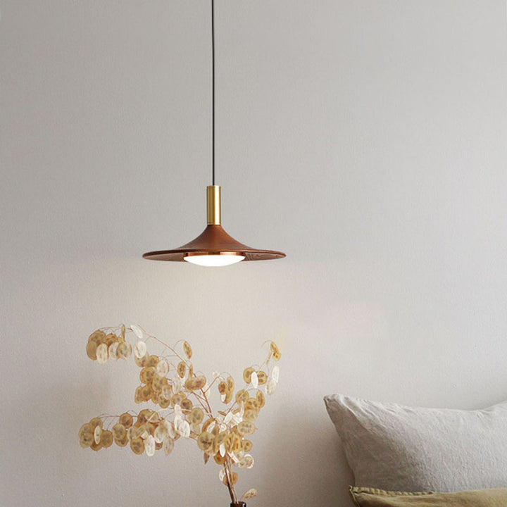 Lámpara colgante contemporánea escandinava de hierro redondo acrílico LED para dormitorio 
