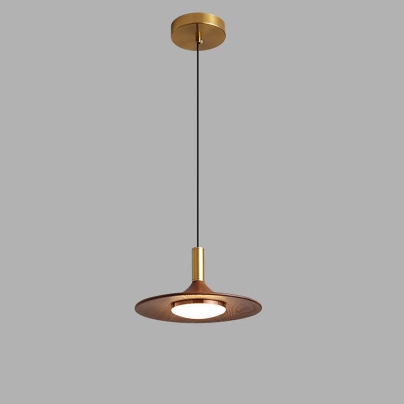 Lámpara colgante contemporánea escandinava de hierro redondo acrílico LED para dormitorio 
