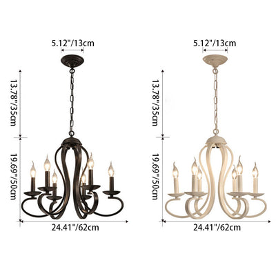 Lustre moderne minimaliste à 6 lumières en verre et fer rond à pétales pour salon 