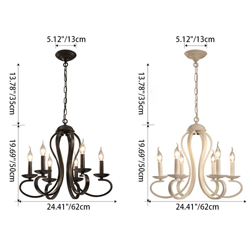 Lustre moderne minimaliste à 6 lumières en verre et fer rond à pétales pour salon 