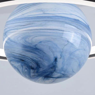 Contemporary Creative Sphere Metal Acrylic Glass LED Pendant Light For Bedroom