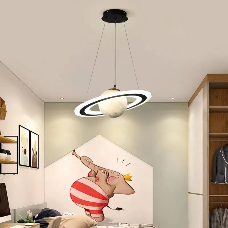 Contemporary Creative Sphere Metal Acrylic Glass LED Pendant Light For Bedroom