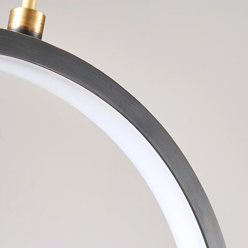 Traditionelle chinesische Kreis Kupfer Jade LED Pendelleuchte für Schlafzimmer 