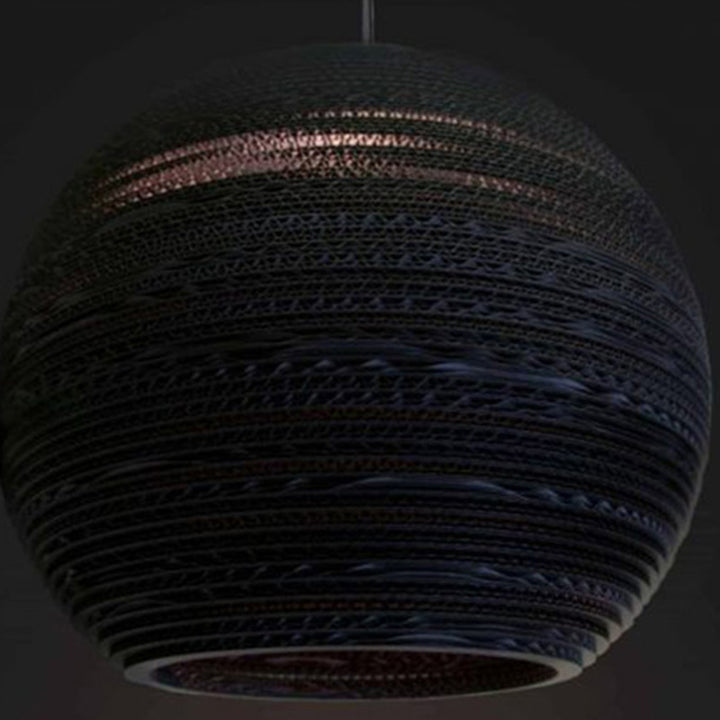 Contemporary Scandinavian Honeycomb Sphere Stainless Steel Cardboard 1-Light Pendant Light For Bedroom