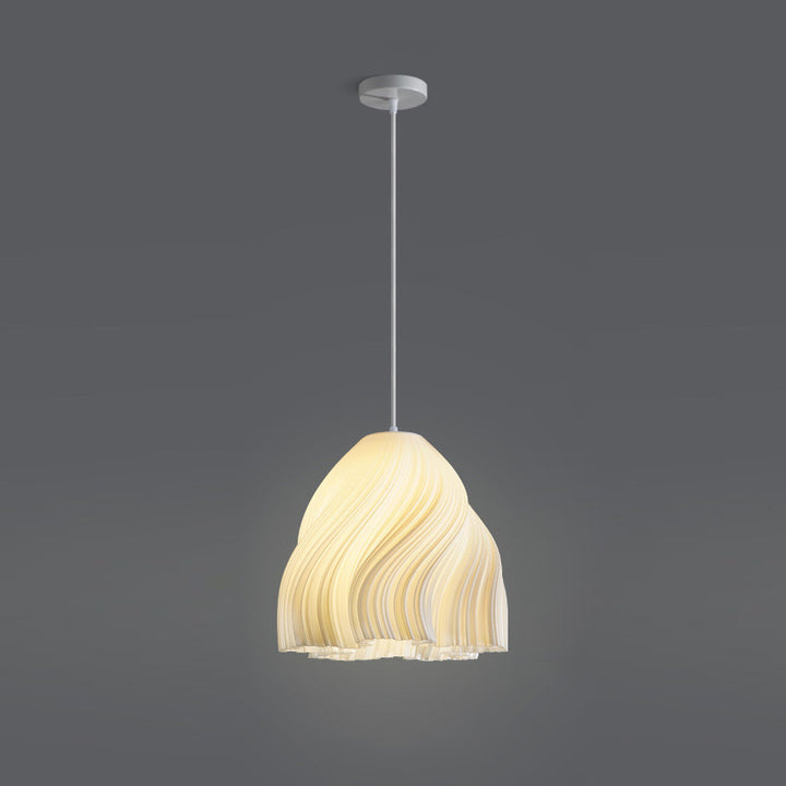 Lámpara colgante contemporánea creativa de cúpula de acrílico y hierro con 1 luz para sala de estar 
